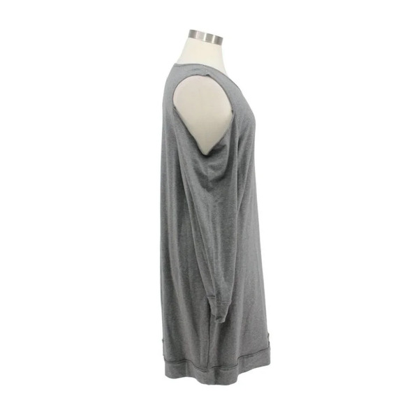 NWT Torrid Gray Terry Cold Shoulder Sheath Sweatshirt Dress Plus Size 3X 22/24 - Picture 3 of 6